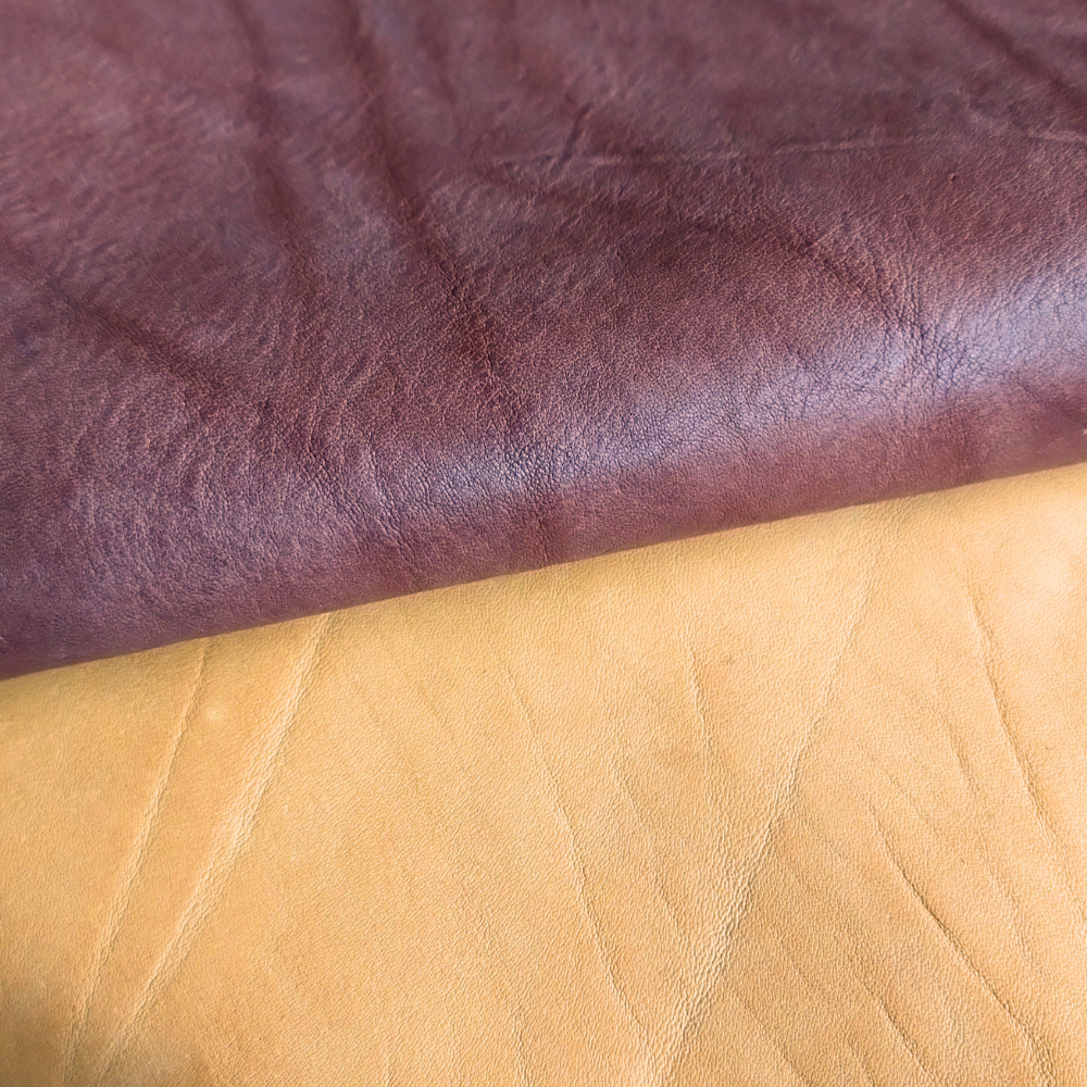 Very soft vegetable-tanned tumbled Leather Chemical-Free