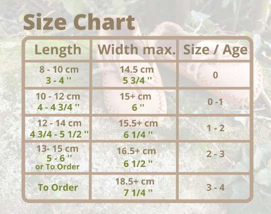 Sun sandals size outlet chart